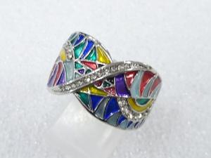 エナメル　クリスタル　指輪(23号)